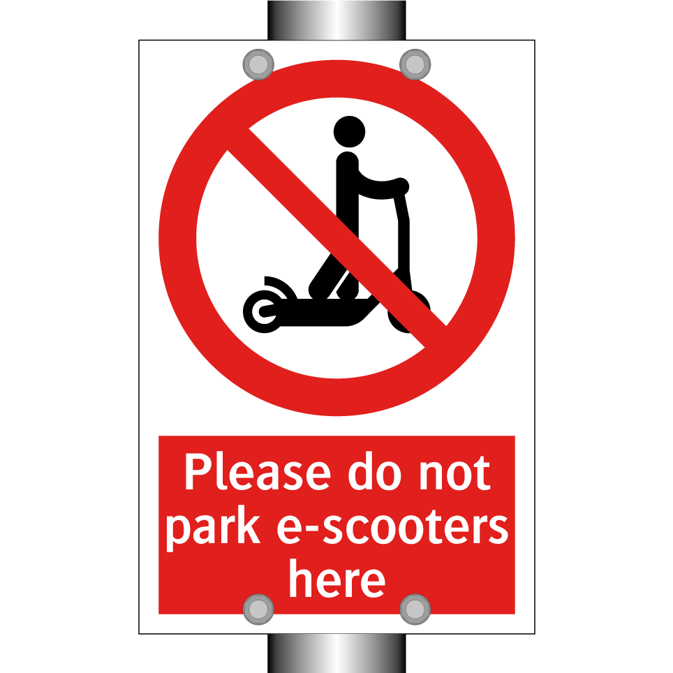 Please do not park e-scooters here