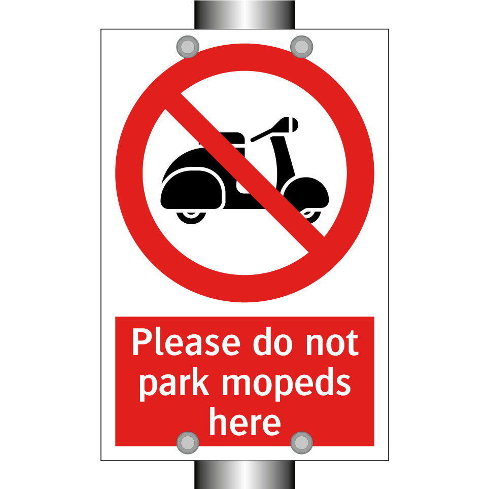 Please do not park mopeds here
