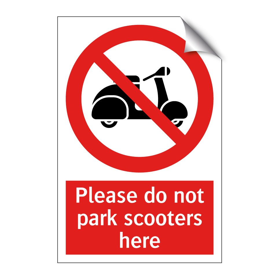 Please do not park scooters here