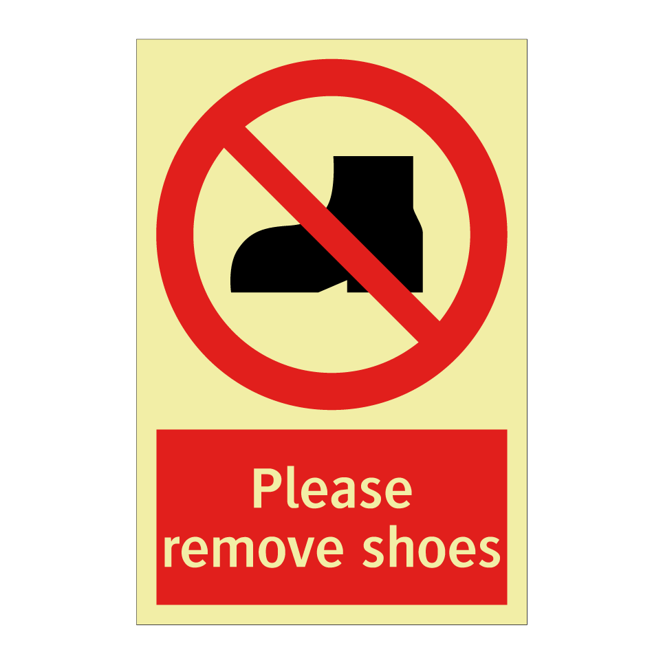 Please remove shoes