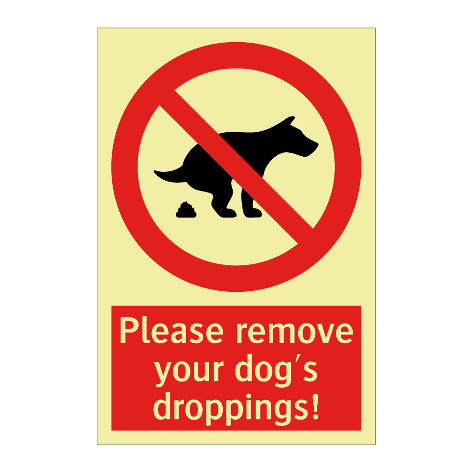 Please remove your dog's droppings!
