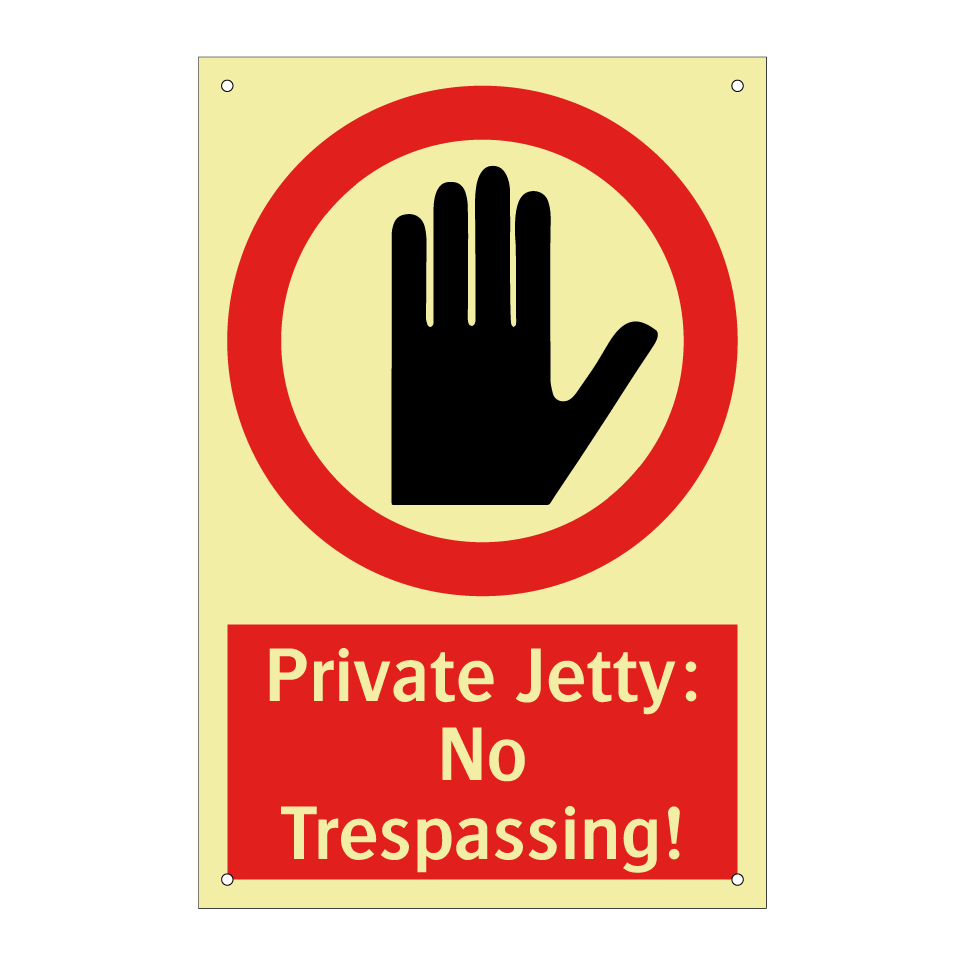 Private Jetty: No Trespassing!