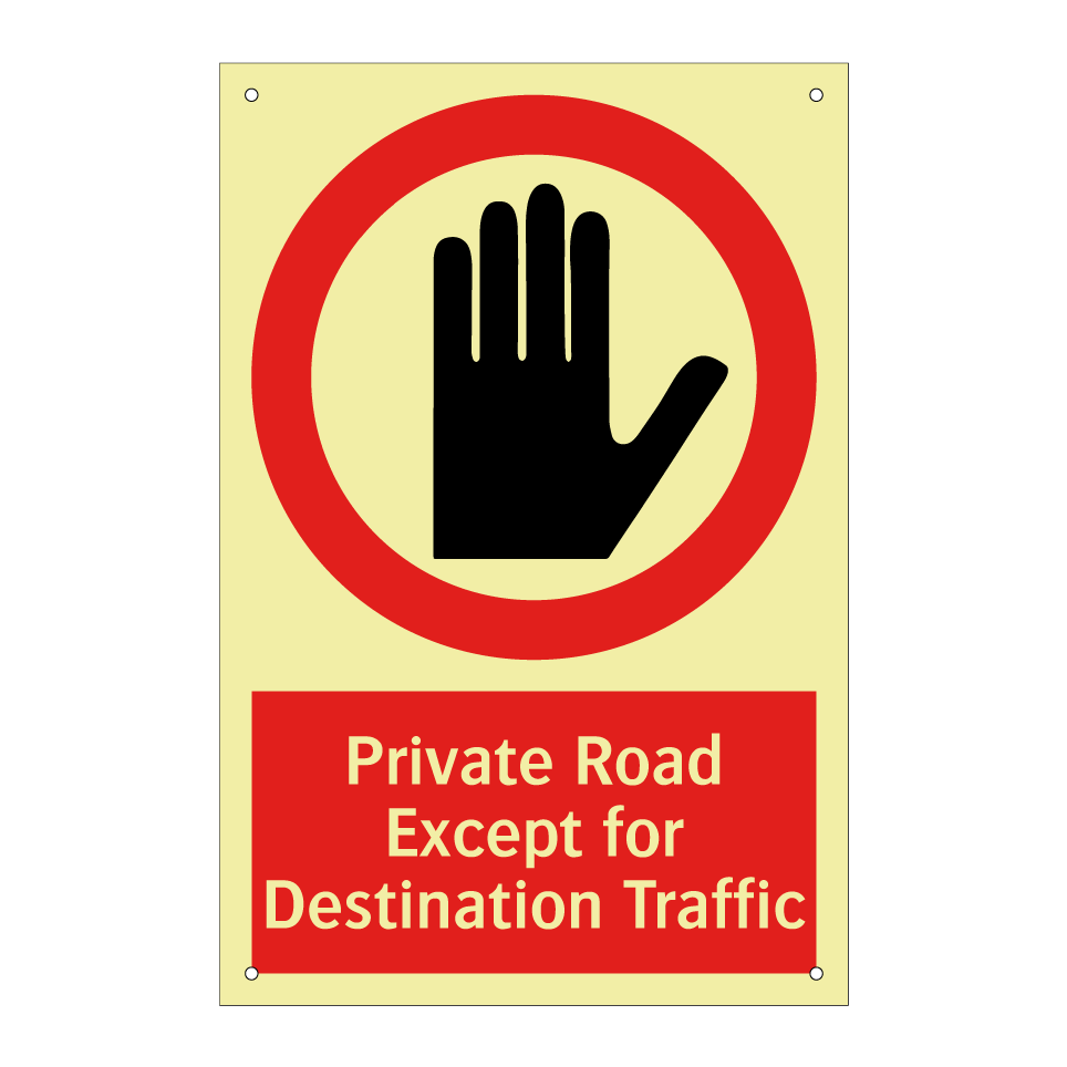 Private Road Except for Destination Traffic