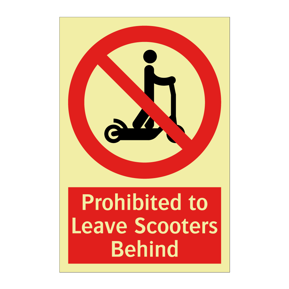 Prohibited to Leave Scooters Behind