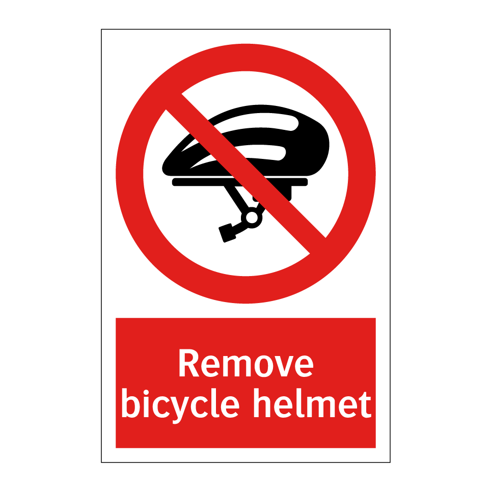 Remove bicycle helmet