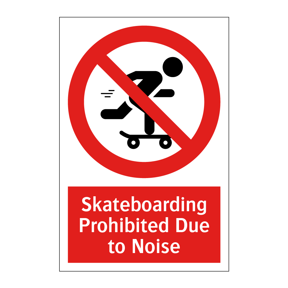Skateboarding Prohibited Due to Noise
