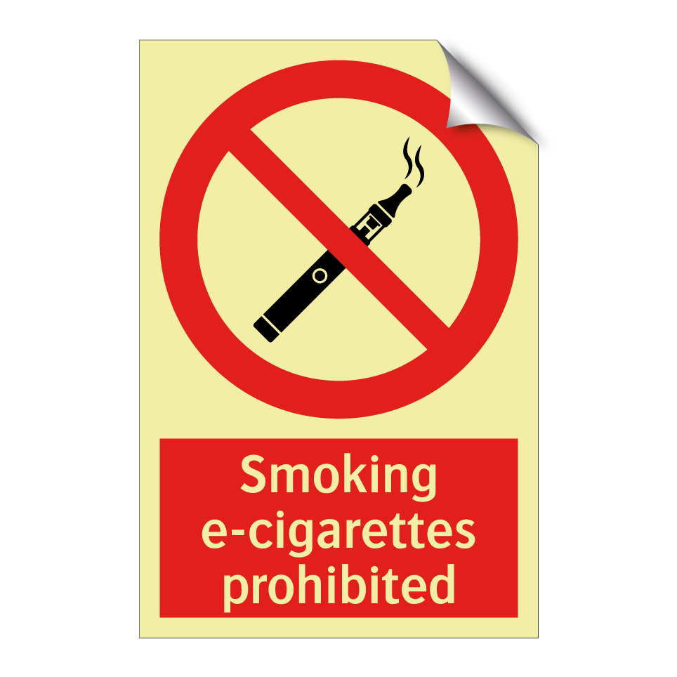 Smoking e-cigarettes prohibited