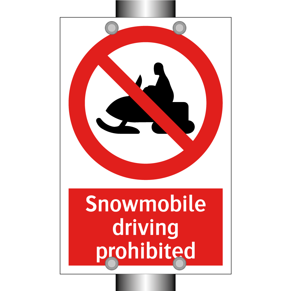 Snowmobile driving prohibited
