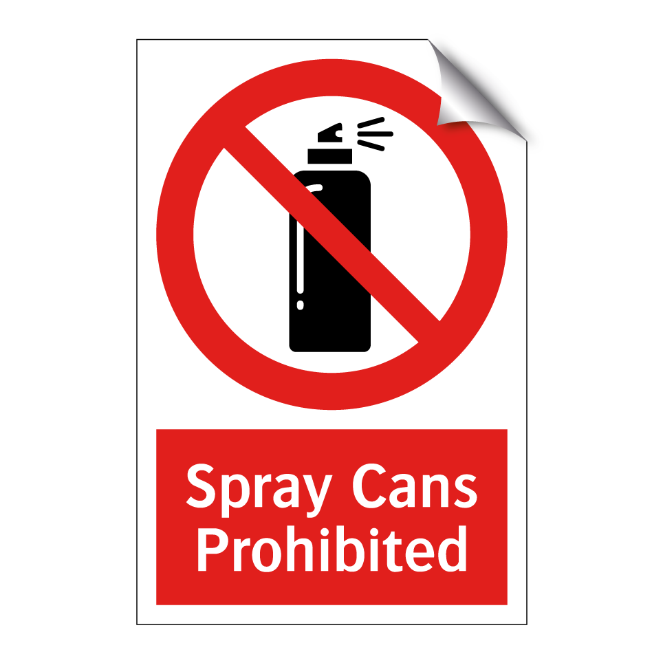 Spray Cans Prohibited