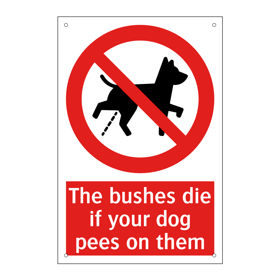 The bushes die if your dog pees on them