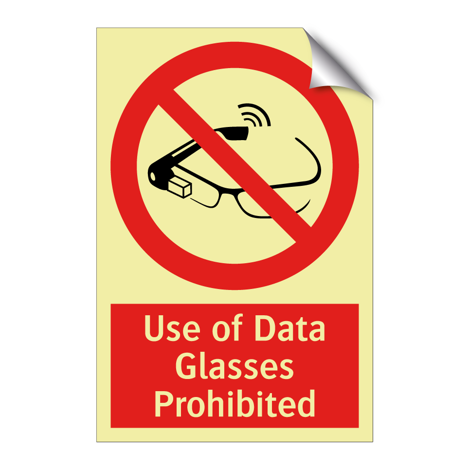 Use of Data Glasses Prohibited