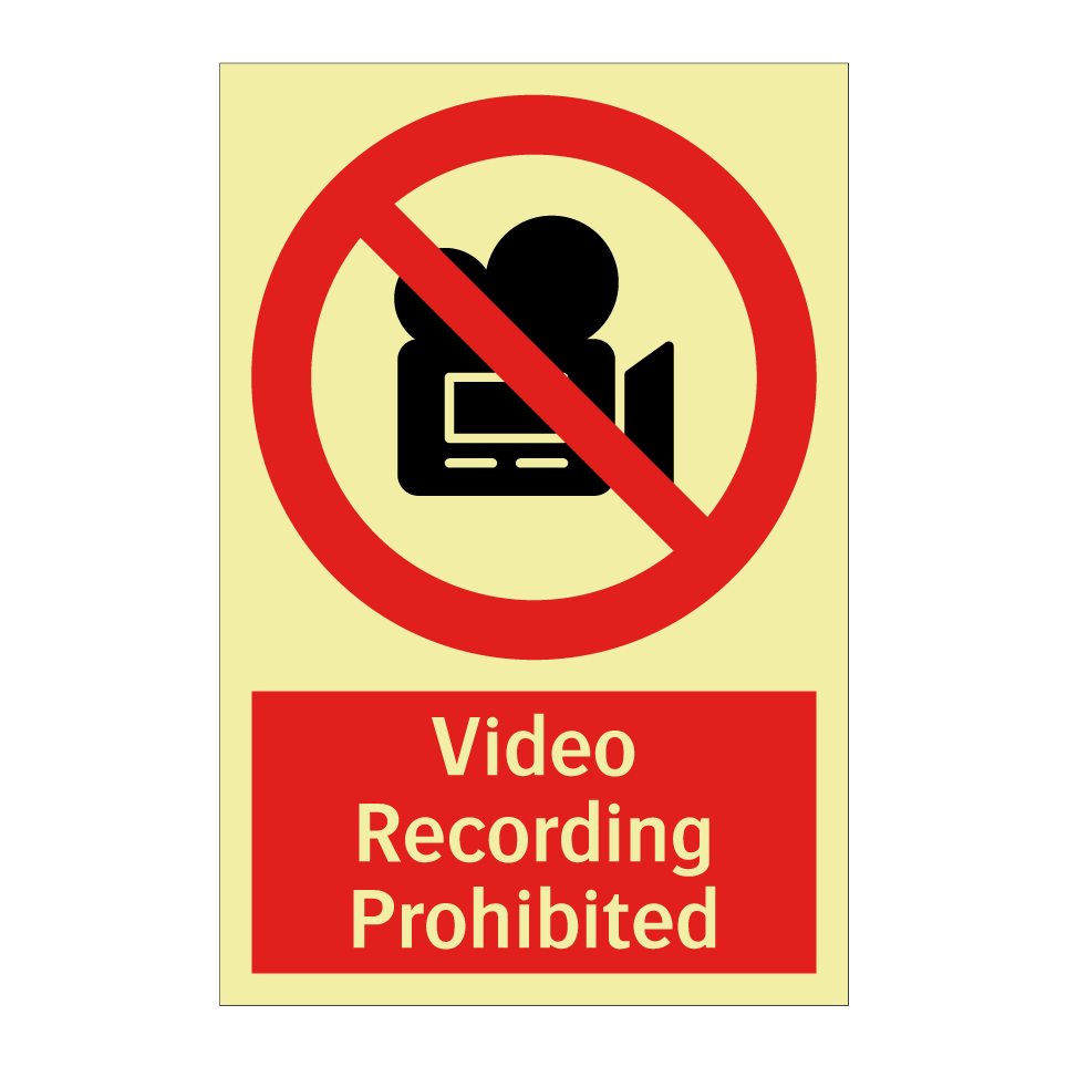 Video Recording Prohibited