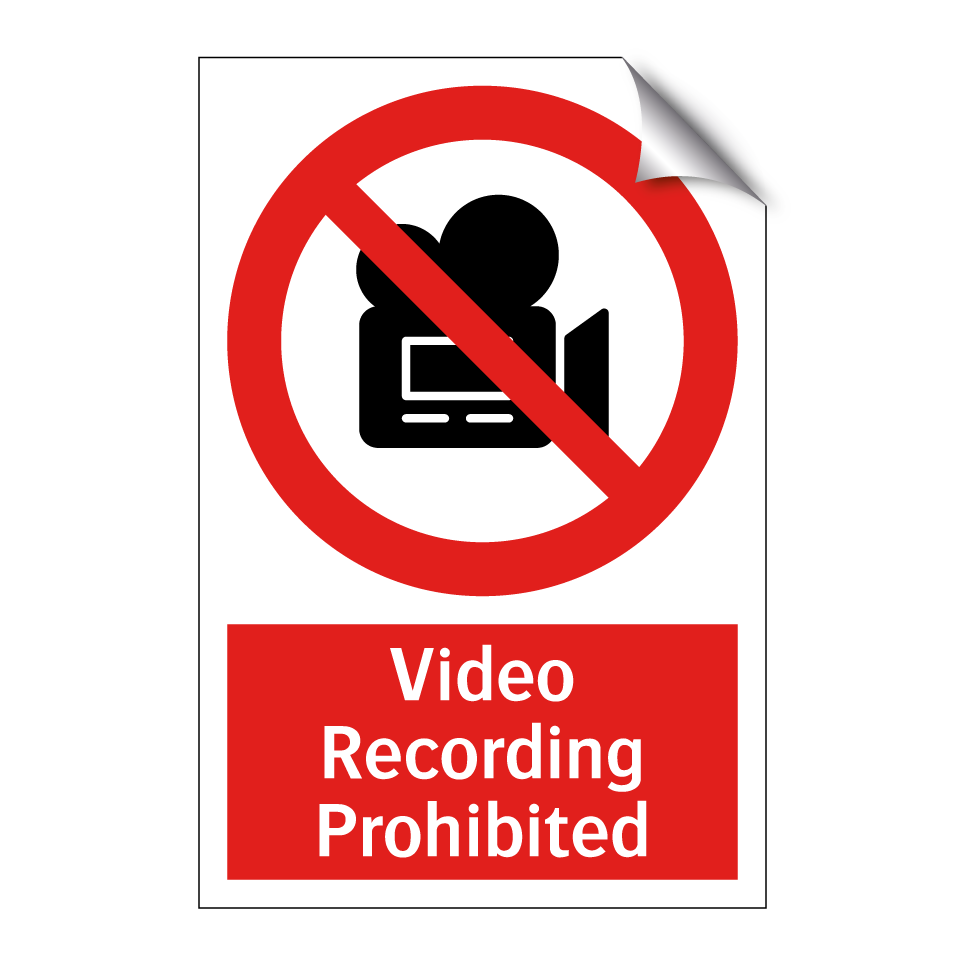 Video Recording Prohibited