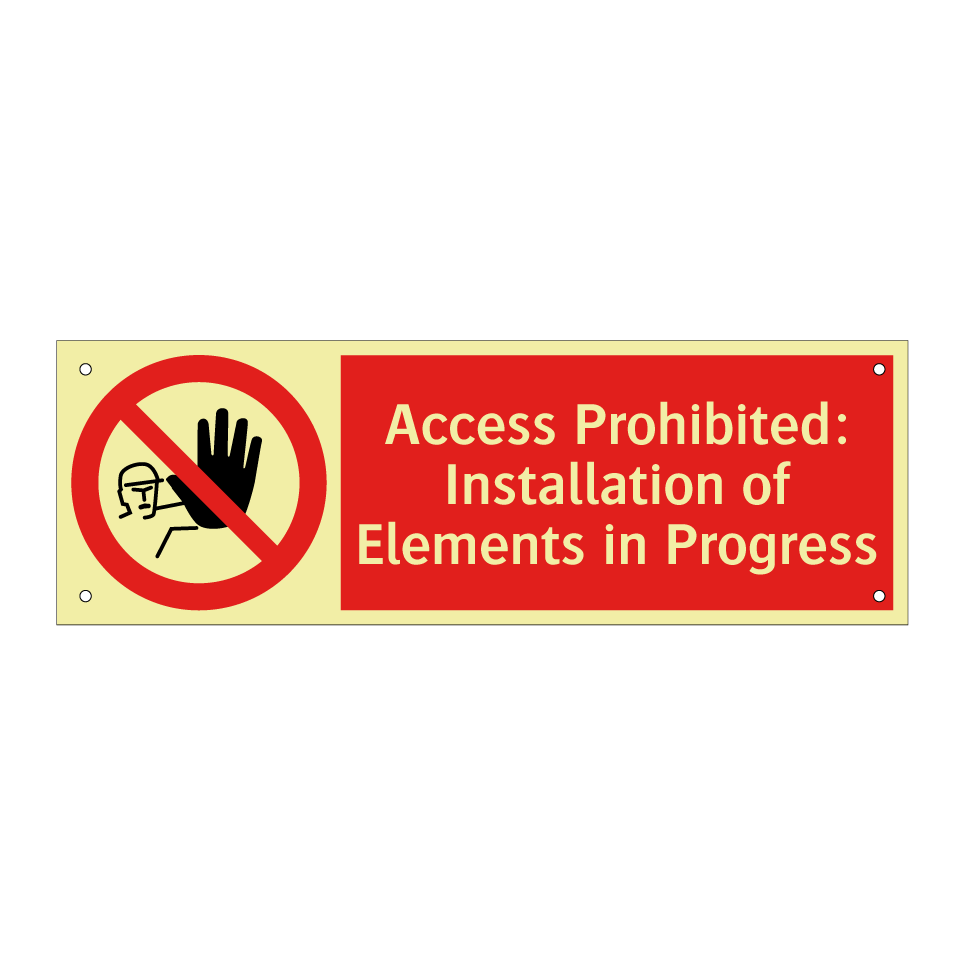 Access Prohibited: Installation of Elements in Progress