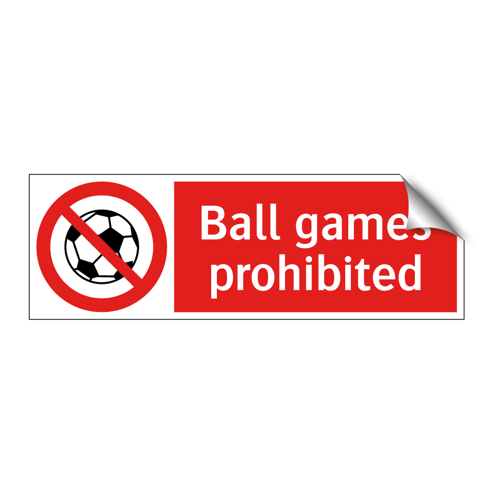Ball games prohibited