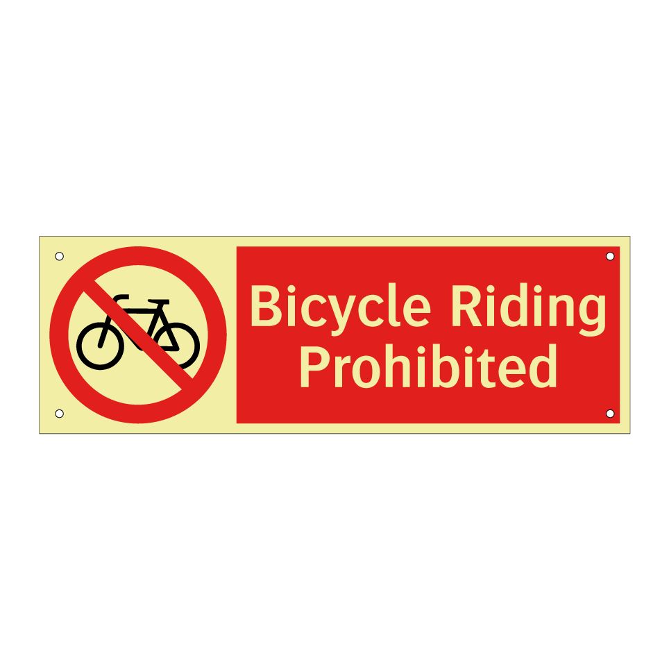 Bicycle Riding Prohibited