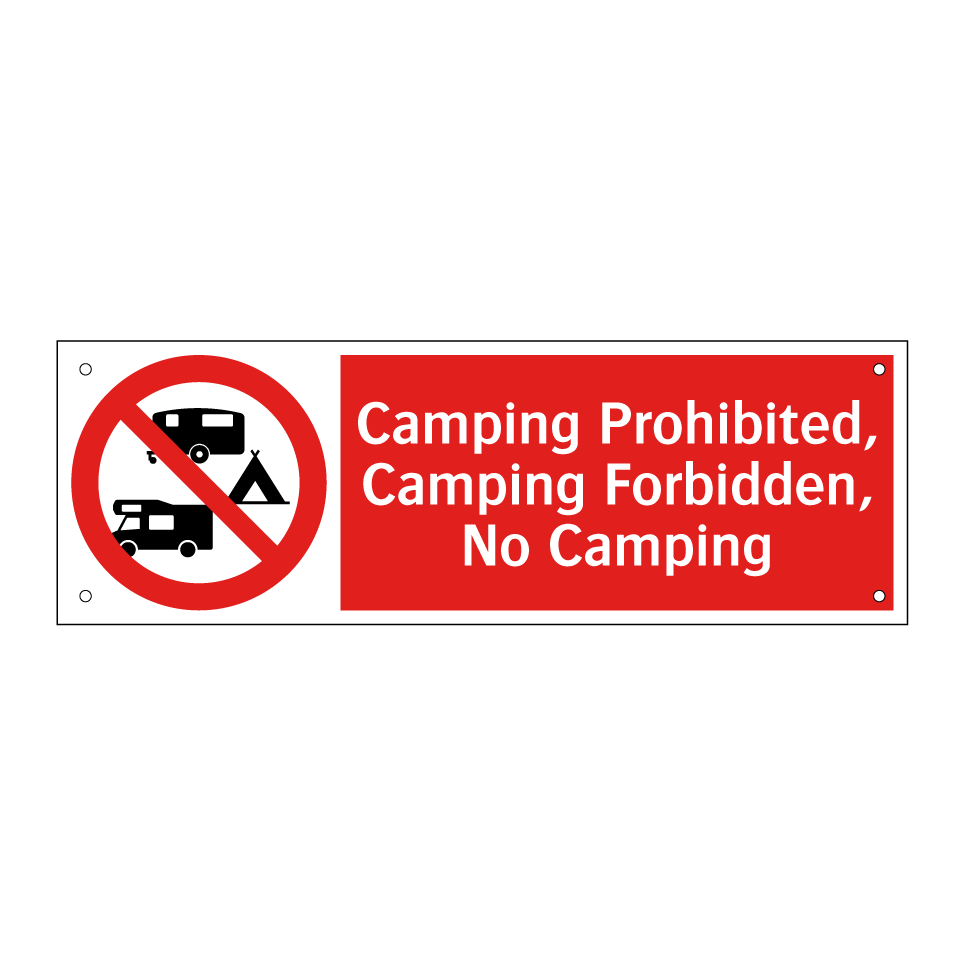 Camping Prohibited, Camping Forbidden, No Camping