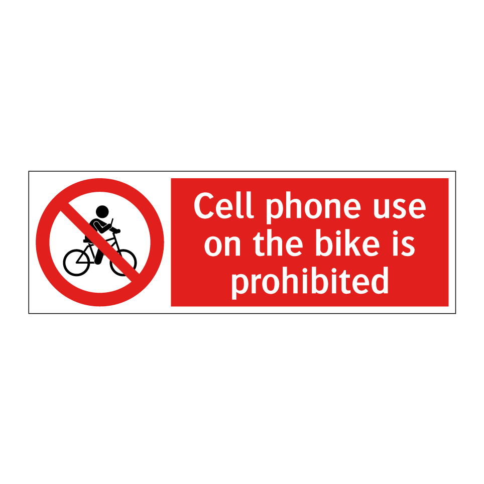 Cell phone use on the bike is prohibited