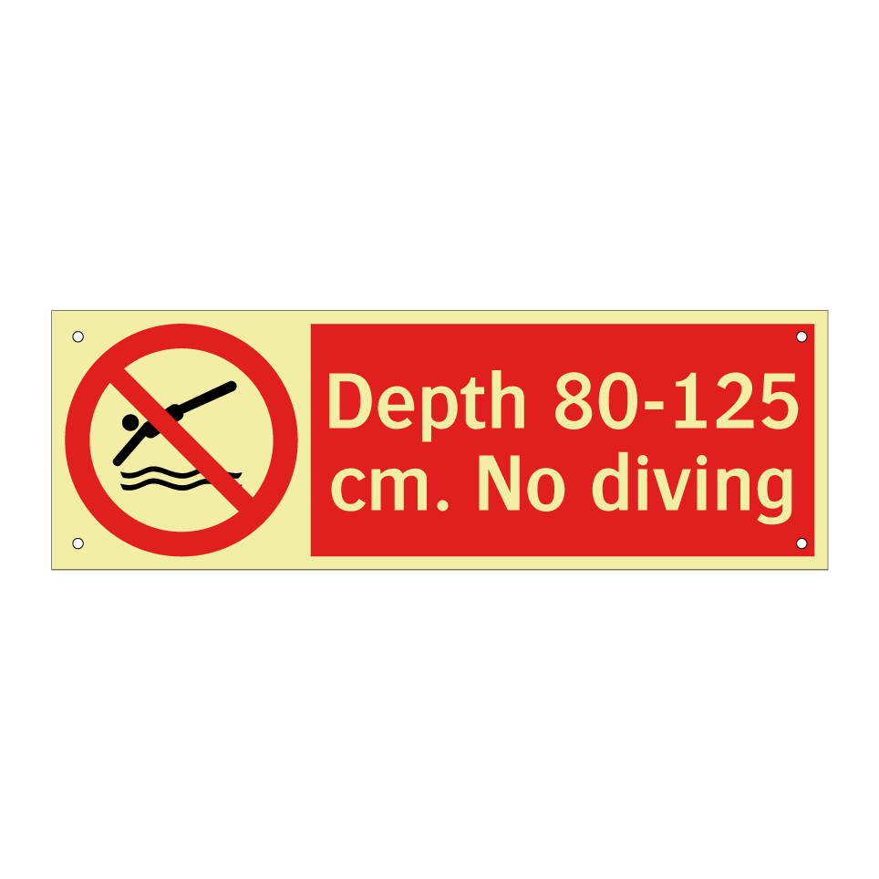 Depth 80-125 cm. No diving