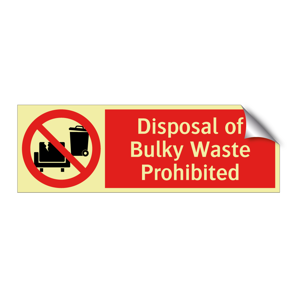 Disposal of Bulky Waste Prohibited
