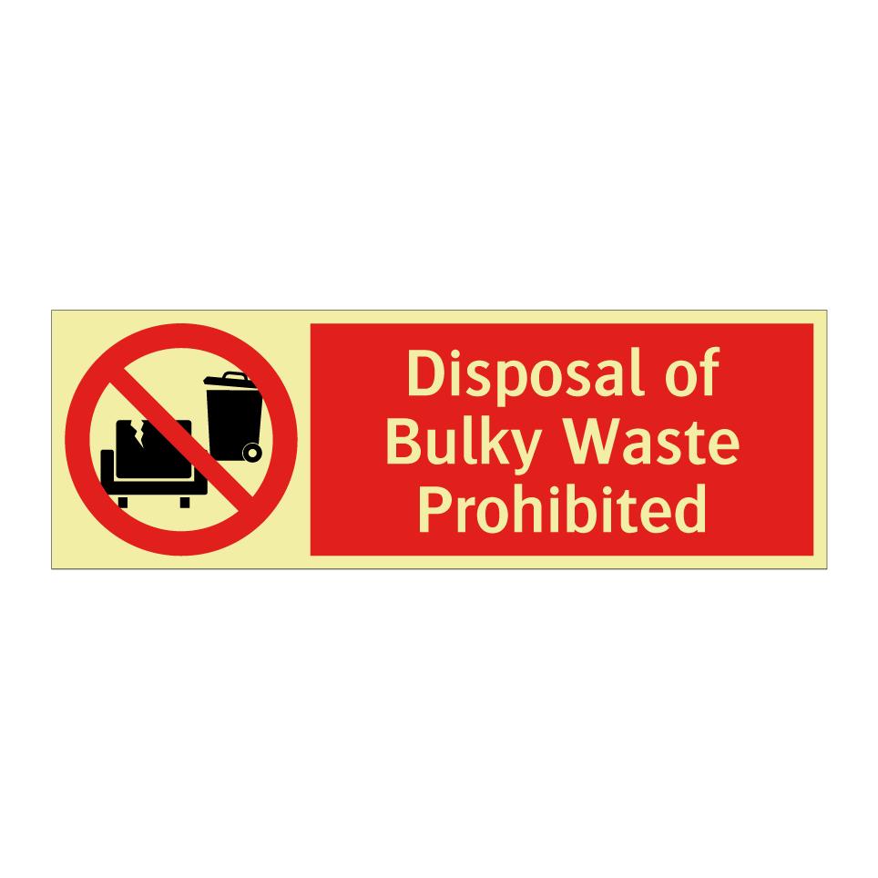 Disposal of Bulky Waste Prohibited