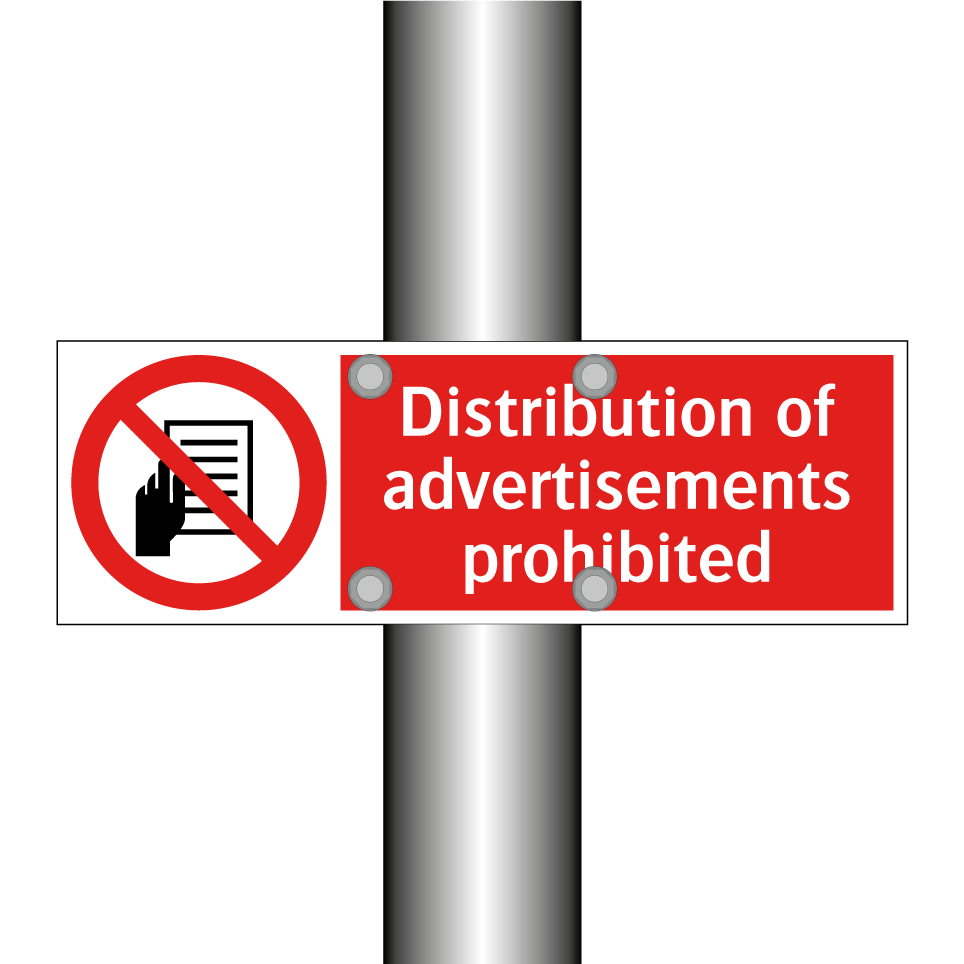 Distribution of advertisements prohibited