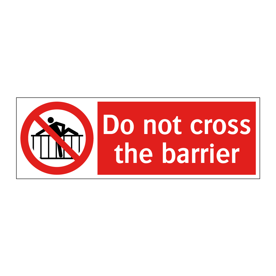 Do not cross the barrier