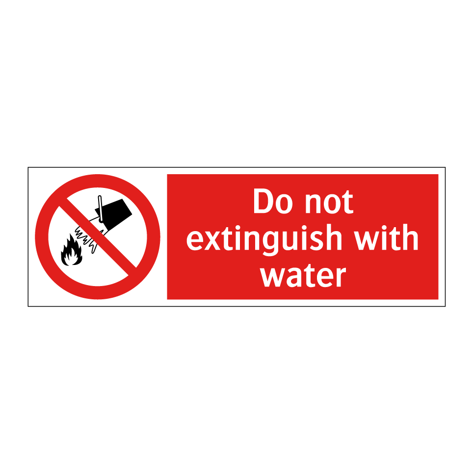 Do not extinguish with water