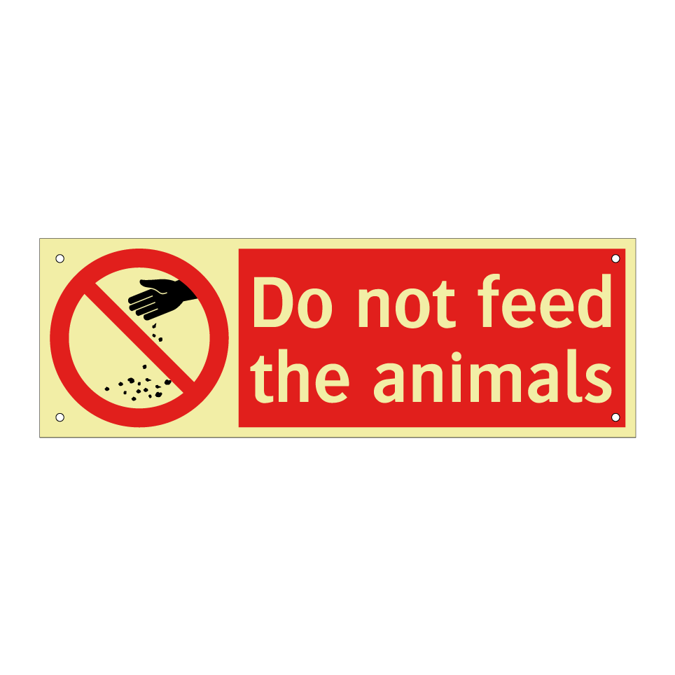 Do not feed the animals