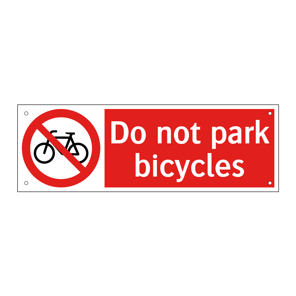 Do not park bicycles