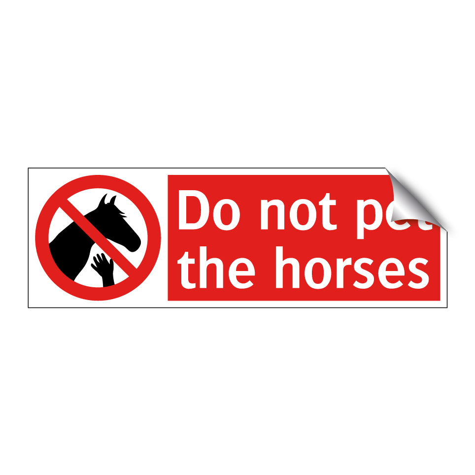 Do not pet the horses
