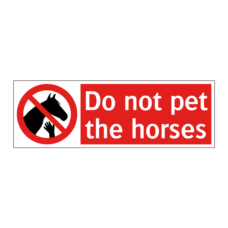 Do not pet the horses