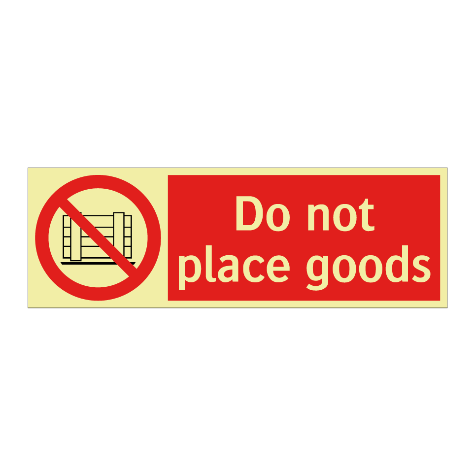 Do not place goods
