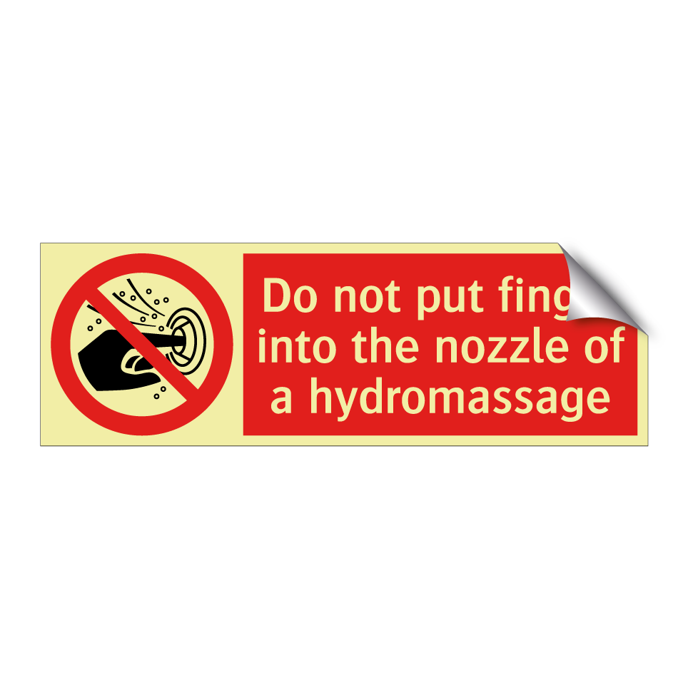Do not put finger into the nozzle of a hydromassage