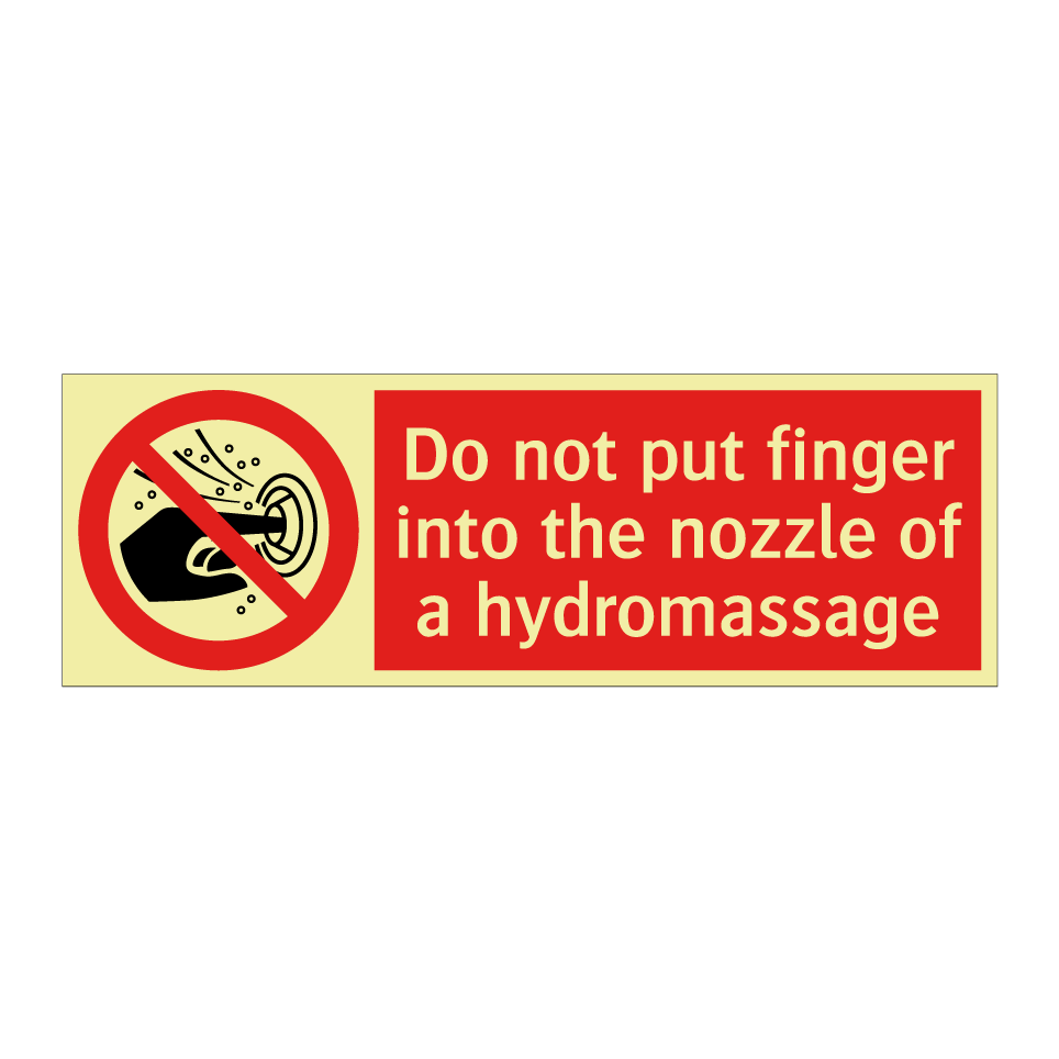 Do not put finger into the nozzle of a hydromassage
