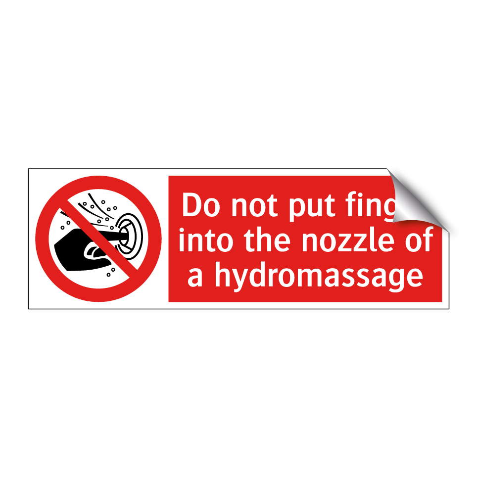 Do not put finger into the nozzle of a hydromassage