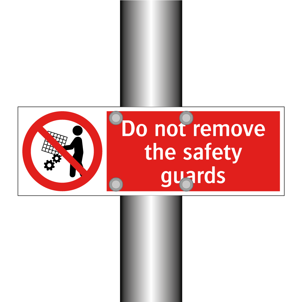 Do not remove the safety guards