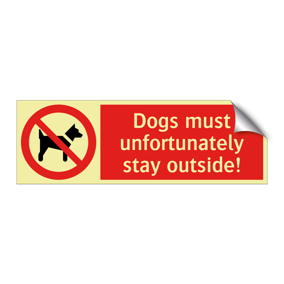 Dogs must unfortunately stay outside!