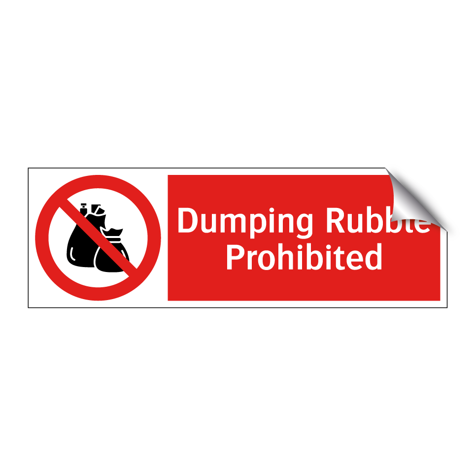 Dumping Rubble Prohibited