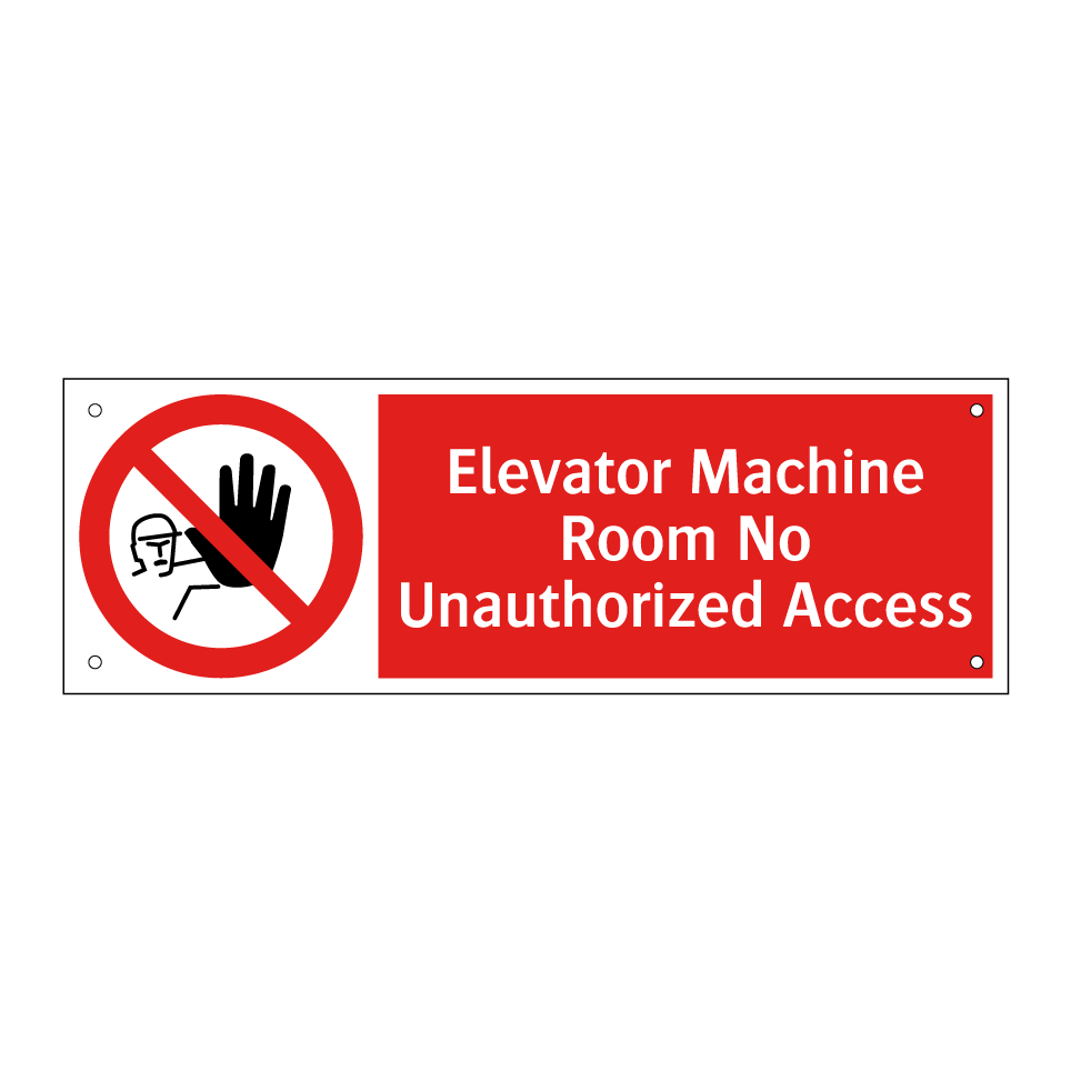 Elevator Machine Room No Unauthorized Access