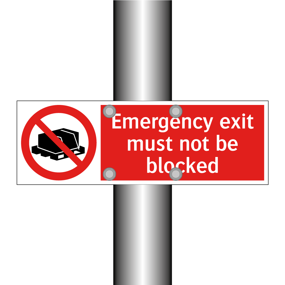 Emergency exit must not be blocked