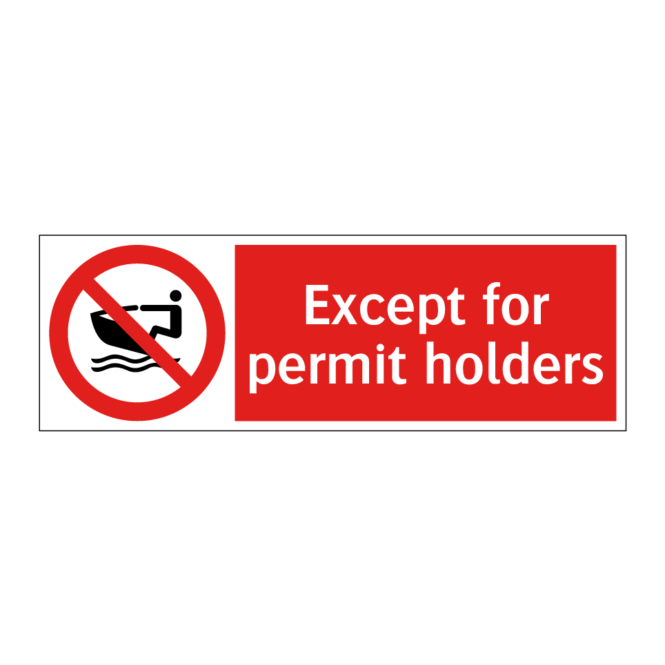 Except for permit holders