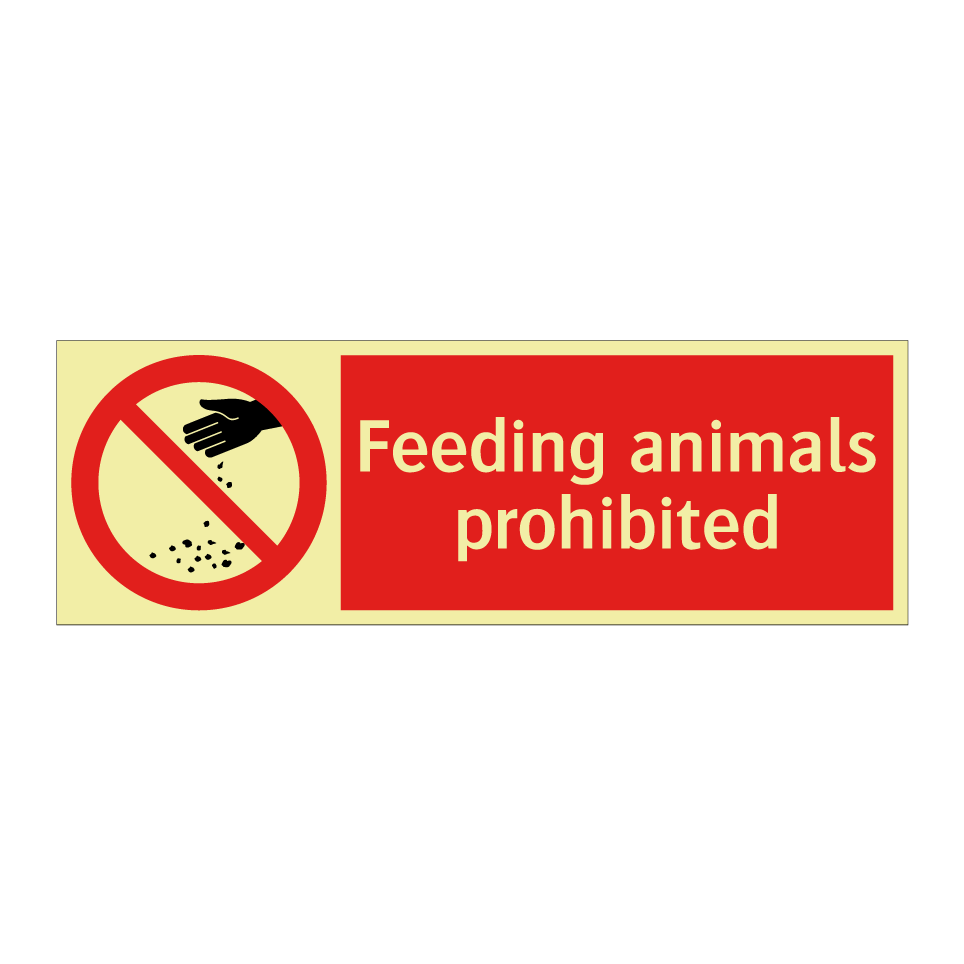 Feeding animals prohibited