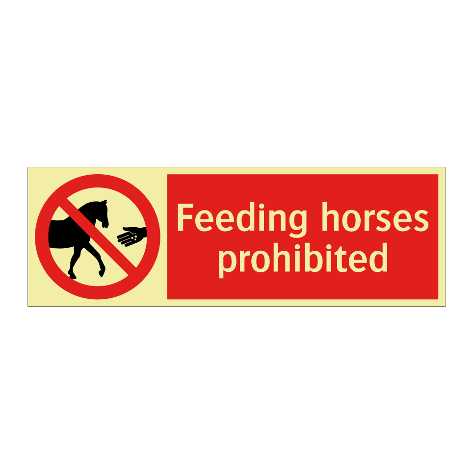 Feeding horses prohibited