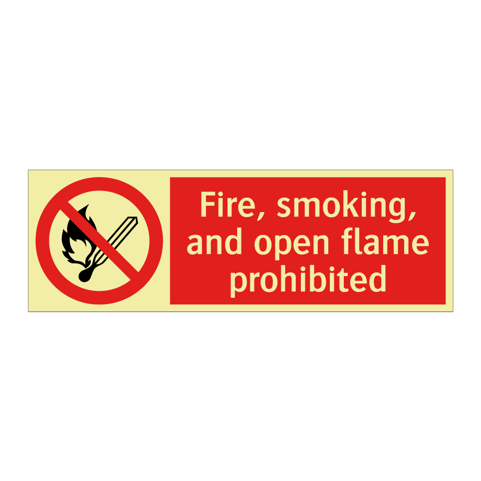Fire, smoking, and open flame prohibited