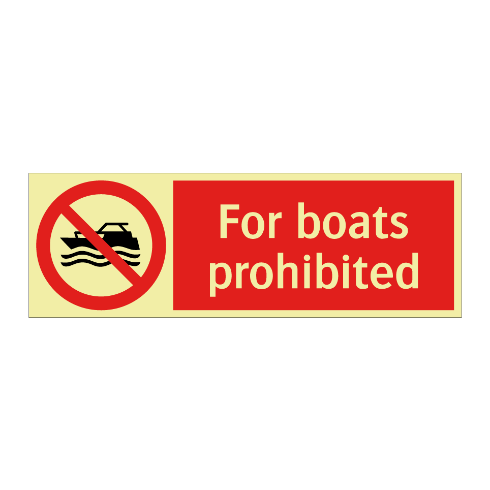 For boats prohibited