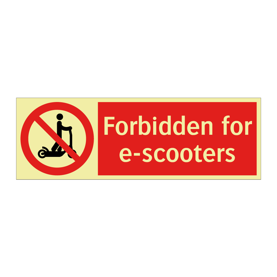 Forbidden for e-scooters