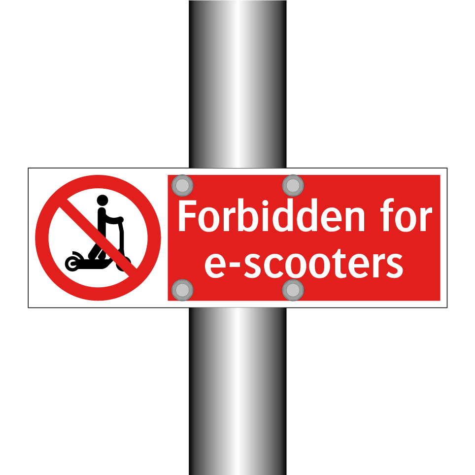 Forbidden for e-scooters