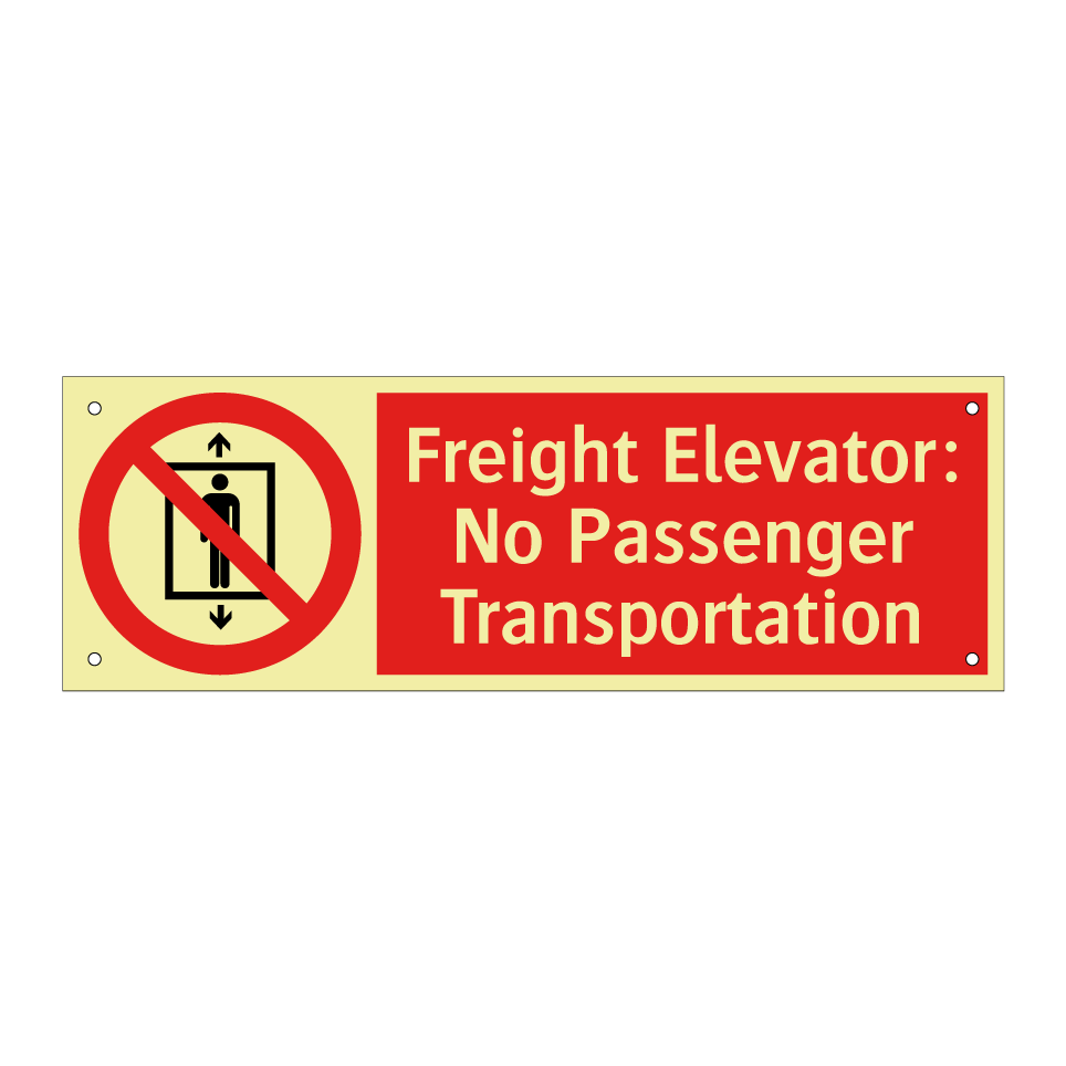 Freight Elevator: No Passenger Transportation