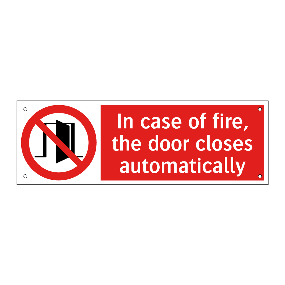 In case of fire, the door closes automatically